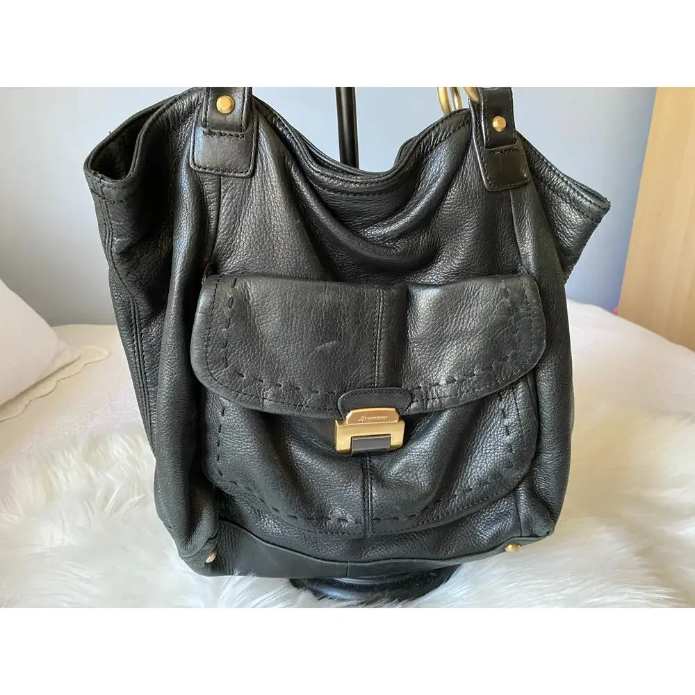 B Makowsky Leather Hobo Shoulder Bag Purse